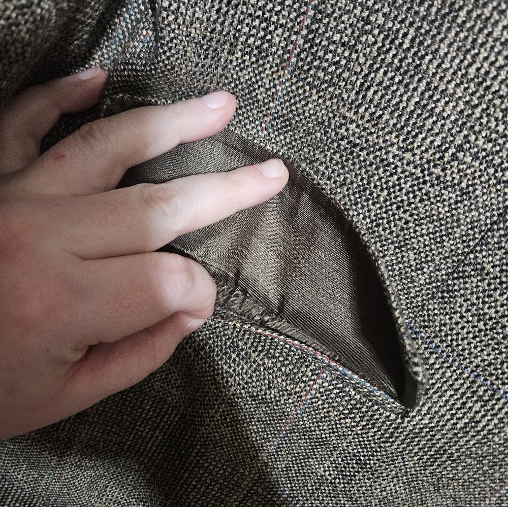 Stafford Tweed Men’s 2 Button Blazer Jacket Size 40R Tailored In The U.S! - Picture 2 of 10